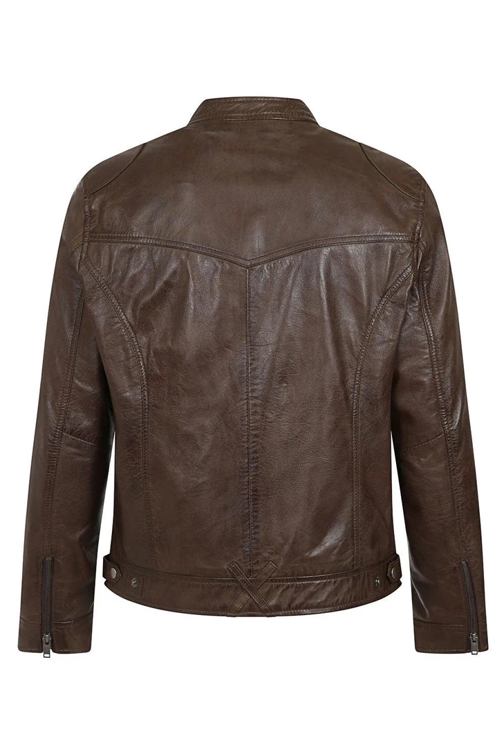 Men's Brown Leather Jackets - Timeless & Stylish