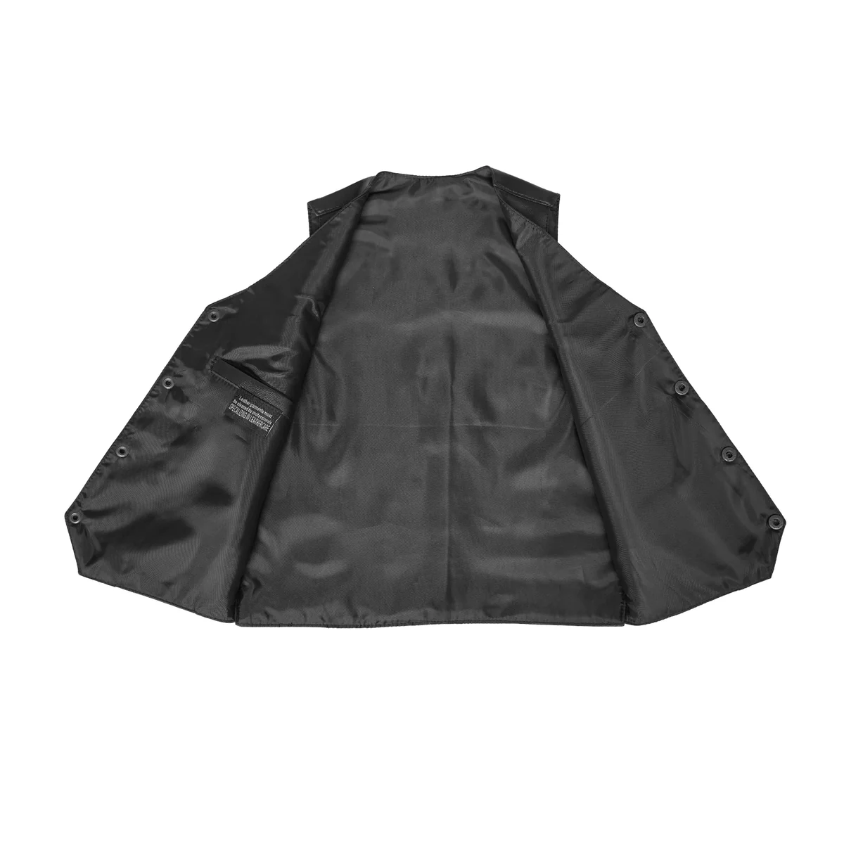 Kids Leather Traditional Style Plain Side Vest