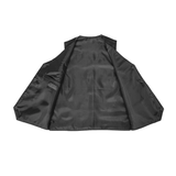 Kids Leather Traditional Style Plain Side Vest