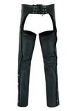 Silver Streak Unisex Motorcycle Leather Chaps