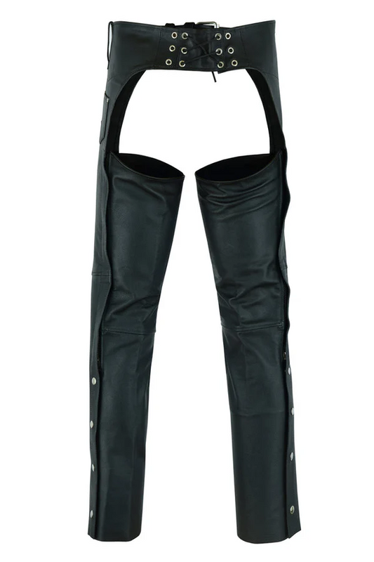 Silver Streak™ Unisex Motorcycle Leather Chaps
