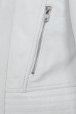 Women's White Biker jacket 100% Genuine Leather Jacket Motorcycle Jacket