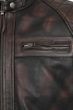 Men’s Brown Real Leather Biker Jacket - Stylish