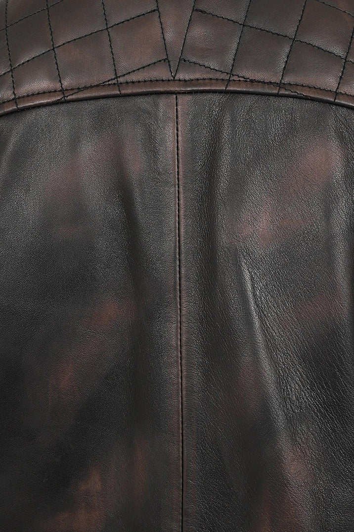 Men’s Brown Real Leather Biker Jacket - Stylish