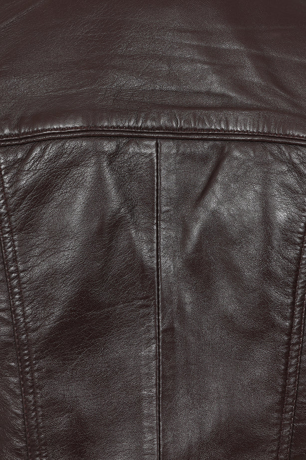 Women's Dark Brown Leather Motorcycle Jacket