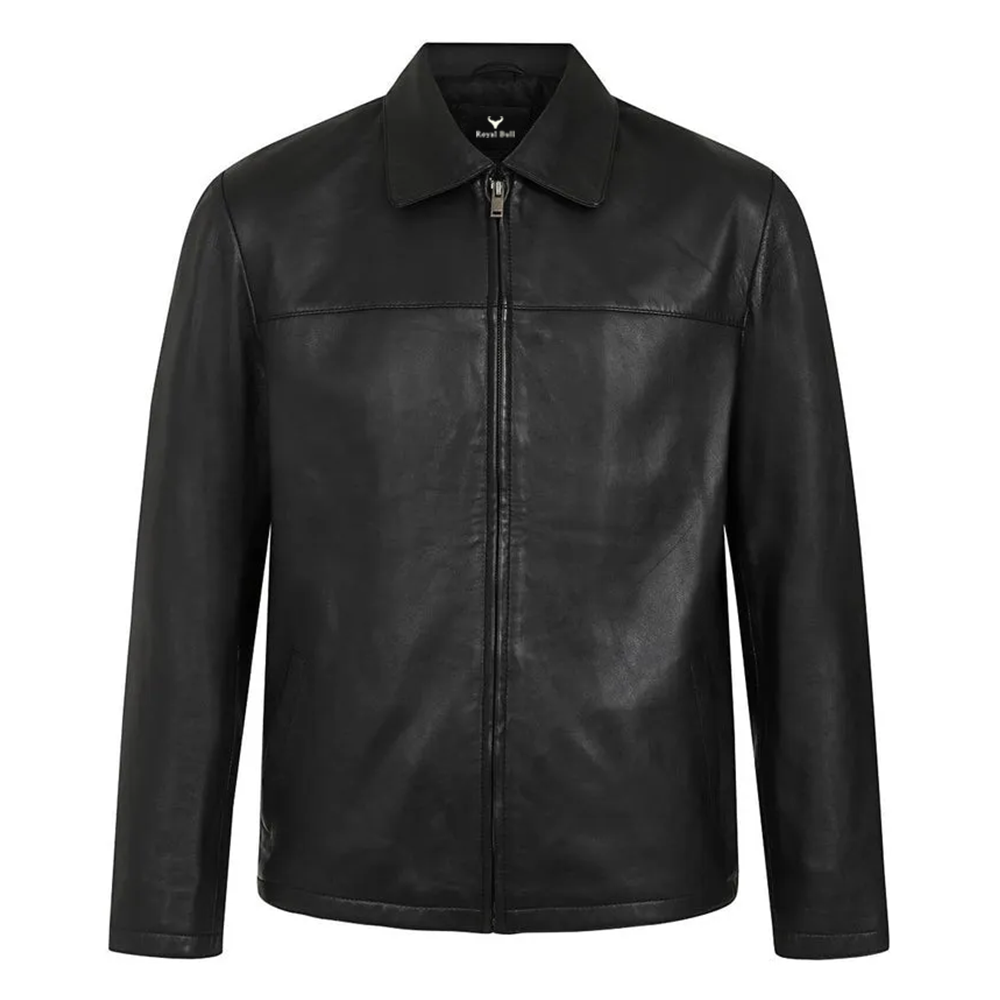 Men’s Timeless Black Leather Jacket – Refined Style