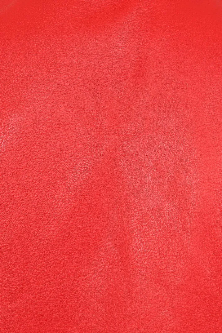 Men’s Authentic Red Leather Biker Jacket