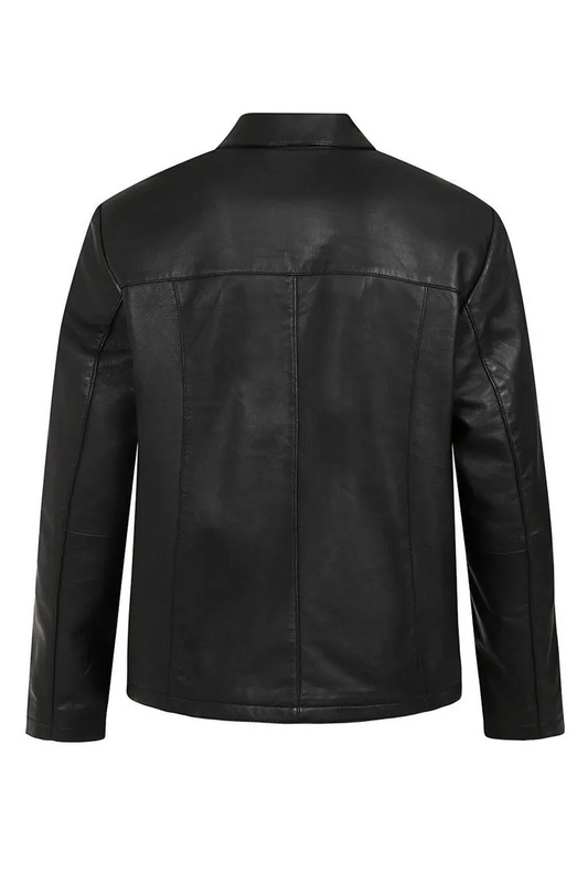 Men’s Timeless Black Leather Jacket – Refined Style
