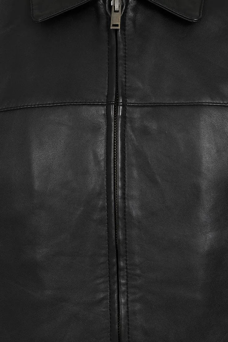 Men’s Timeless Black Leather Jacket – Refined Style
