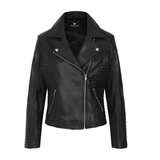 Women's Black Genuine Leather Motorcycle Jacket