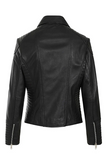 Women's Black Genuine Leather Motorcycle Jacket