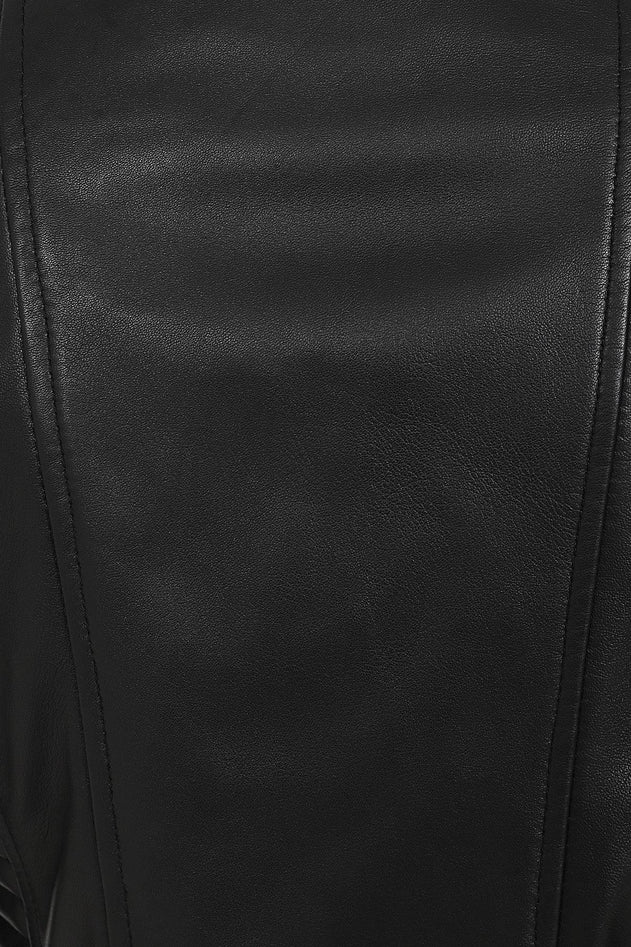 Women's Black Genuine Leather Motorcycle Jacket