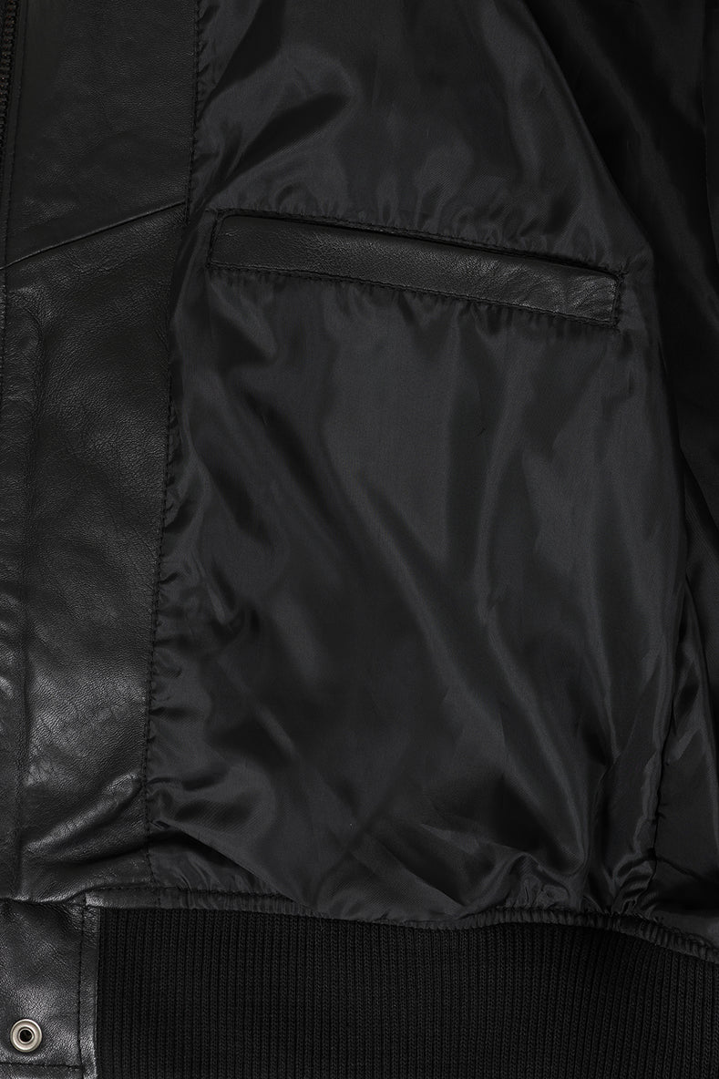 Men's Black Genuine Cowhide Leather Jacket