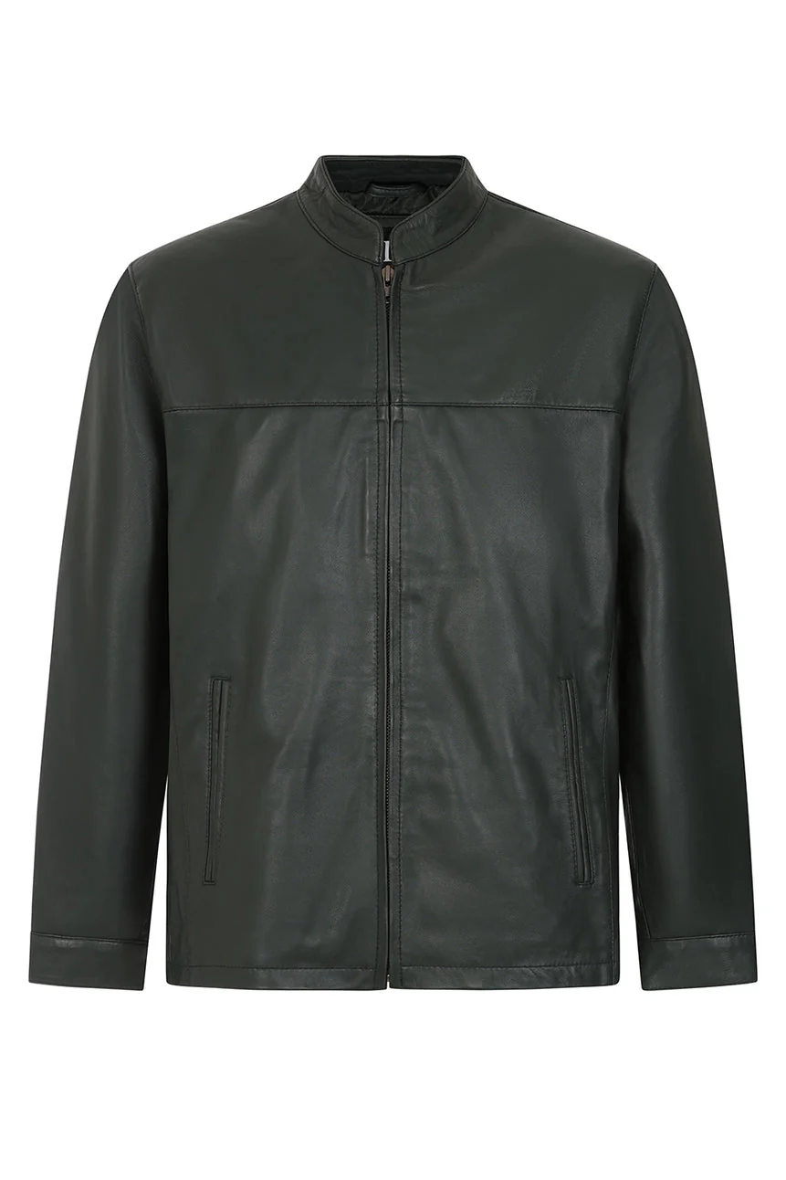 Men’s Classic Green Leather Jacket