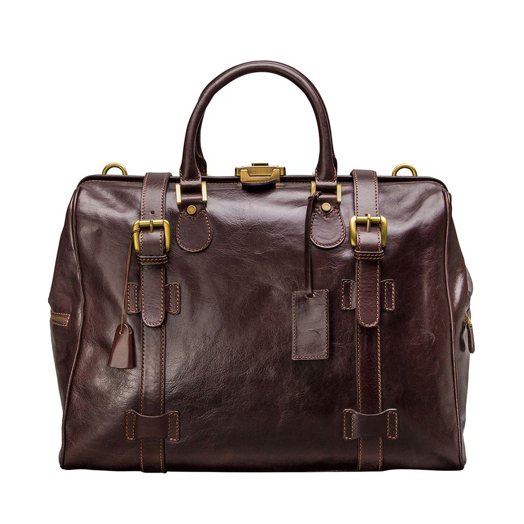 The Titan Handmade Genuine Leather Gladstone Bag