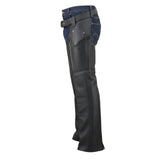Adventurer Men's Black Leather Motorcycle Chaps
