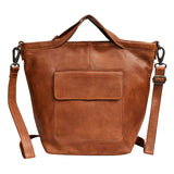 Bianca Handmade Genuine Leather Crossbody Bag brown