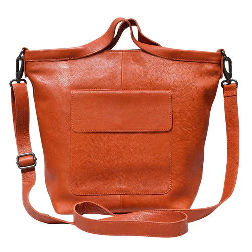 Bianca Handmade Genuine Leather Crossbody Bag red