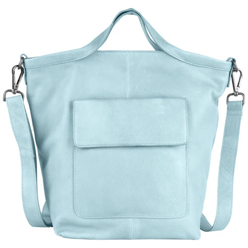 Bianca Handmade Genuine Leather Crossbody Bag sky