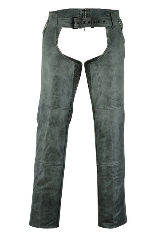 Blaze Bound Unisex Genuine Leather Motorcycle Chaps