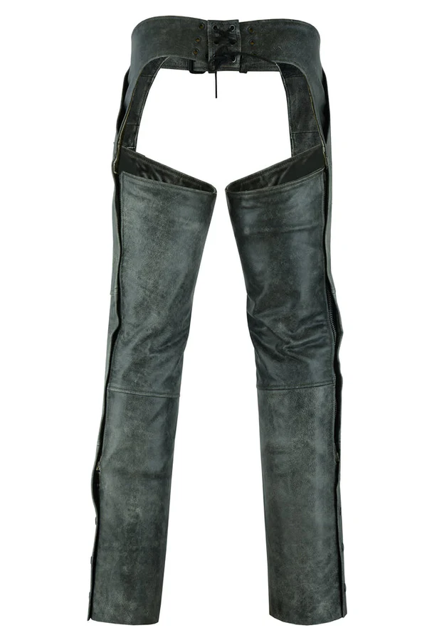 Blaze Bound Unisex Genuine Leather Motorcycle Chaps