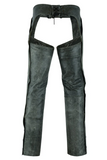 Blaze Bound Unisex Genuine Leather Motorcycle Chaps