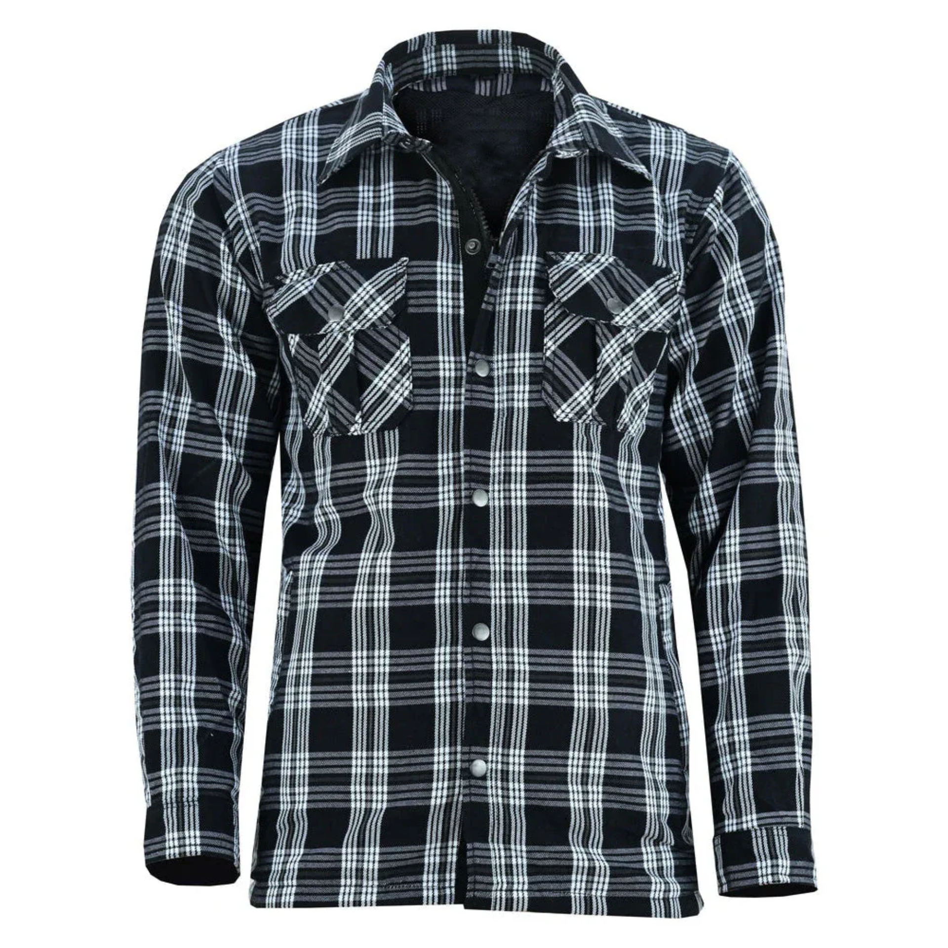 Checkered Champ Men's Armoured Motorcycle Flannel Shirt