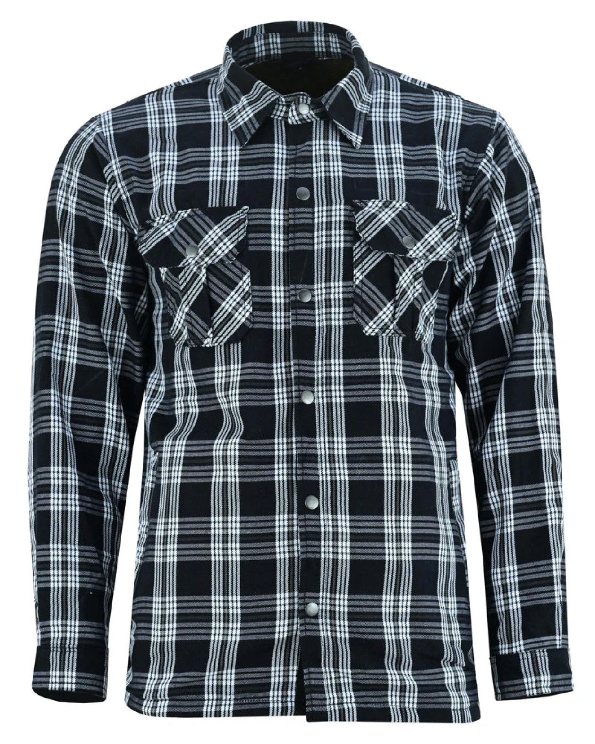 Checkered Champ Men's Armoured Motorcycle Flannel Shirt