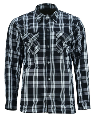 Checkered Champ Men's Armoured Motorcycle Flannel Shirt