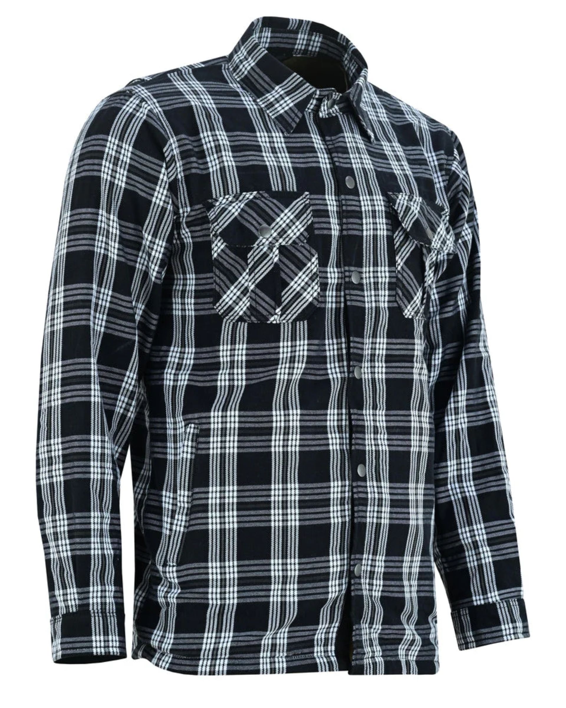 Checkered Champ Men's Armoured Motorcycle Flannel Shirt