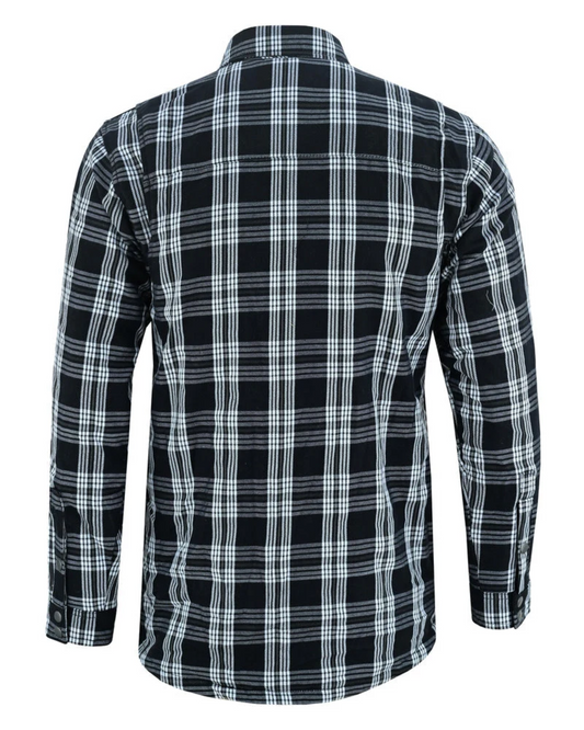 Checkered Champ Men's Armoured Motorcycle Flannel Shirt