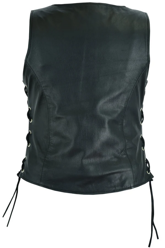 Contour Women's Genuine Leather Motorcycle Vest
