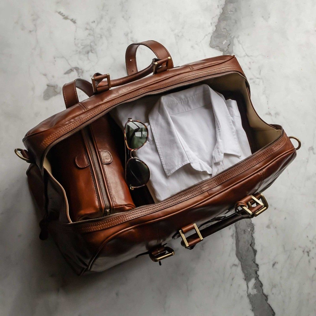 The Drifter Handmade Medium Genuine Leather Duffel Bag