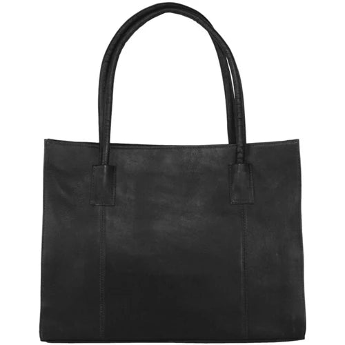 Festival Handmade Genuine Leather Tote Bag black