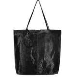 Gemma Handmade Genuine Leather Tote Bag dark black 