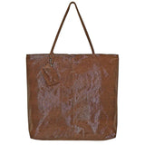 Gemma Handmade Genuine Leather Tote Bag dark brown