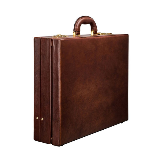 The Dominion Handmade Expandable Genuine Leather Attaché Case