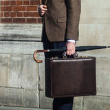 Handmade Expandable Genuine Leather Attaché Case