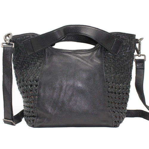 Handmade Genuine Leather Crossbody Bag black