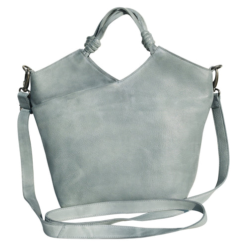 Handmade Genuine Leather Crossbody Bag blue sky
