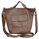 Handmade Genuine Leather Crossbody Bag dark brown