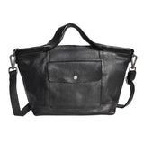 Handmade Genuine Leather Crossbody Bag dark dark