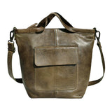 Handmade Genuine Leather Crossbody Bag dark green