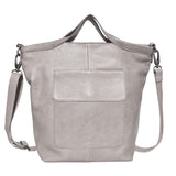 Handmade Genuine Leather Crossbody Bag dark white