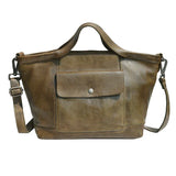 Handmade Genuine Leather Crossbody Bag green