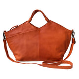Handmade Genuine Leather Crossbody Bag orange 