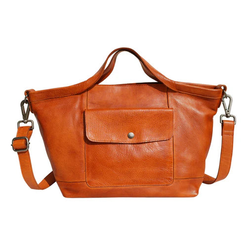 Handmade Genuine Leather Crossbody Bag red 