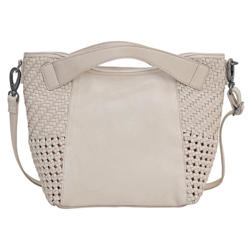 Handmade Genuine Leather Crossbody Bag white
