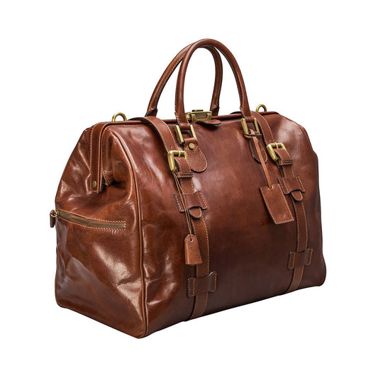 The Titan Handmade Genuine Leather Gladstone Bag