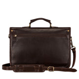 Handmade Genuine Leather Laptop Satchel – Fits 16" MacBook Pro